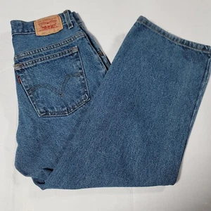Levi Jeans Sz 9 Husky Relaxed Fit 550 Straight Red Tab Denim Youth Blue - Picture 1 of 16