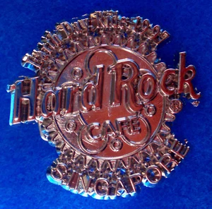 SINGAPORE SILVER 3D EARTH DAY RIDE 1997 LOGO Hard Rock Cafe PIN - Picture 1 of 1