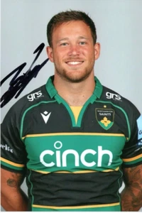 NORTHAMPTON SAINTS RUGBY UNION: TOM SEABROOK SIGNED 6x4 PORTRAIT PHOTO+COA - Picture 1 of 1