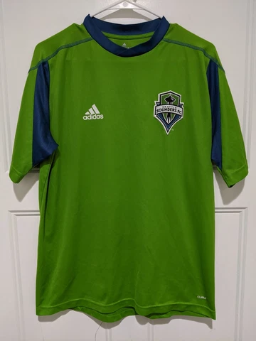 Men's Adidas Seattle Sounders Green Clima Lite Jersey Shirt - Size M Cover