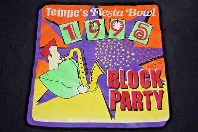 Vintage Past Event T-Shirt Size L 90s Black Tempe Fiesta Bowl Block Party c.1995 - Image 1 of 4
