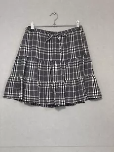 BNWT Glassons Womens Navy Check Skirt Elastic Waist A-Line Size 8 RRP$34.99 - Picture 1 of 6