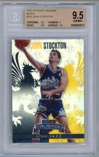 2013-14 Panini Crusade John Stockton Black Prizm True 1/1 BGS 9.5 Gem Mint