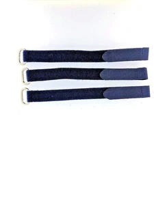 3 PCS Hook Loop Watch Straps Nylon Sports Waterproof Band Black Blue Mens Ladies - Picture 1 of 9