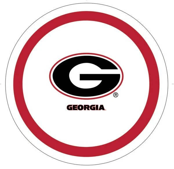 Georgia Bulldogs NCAA University College Sports Party 7" Paper Dessert Plates - Image 1 of 1