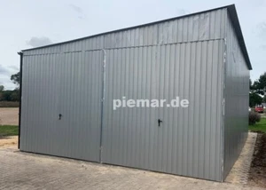 Blechgarage 7x7x4m Blechhalle Großhalle Fertiggarage Garage KFZ Lager | 12719 !! - Bild 1 von 8