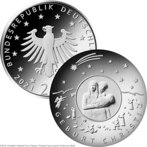 25 Euro Silber Deutschland 2021 - Weihnachten Geburt Christi - Bild 1 von 1