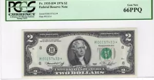 Fr. 1935-H $2.00 1976 Gem New 66 PPQ PCGS Free Ship - Picture 1 of 2