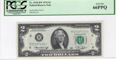 Fr. 1935-H $2.00 1976 Gem New 66 PPQ PCGS Free Ship - Image 1 of 2