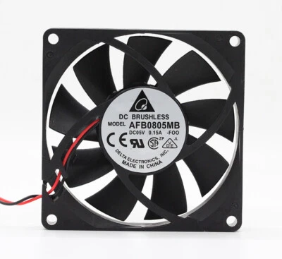 DELTA AFB0805MB 8CM DC5V 0.15A 8015 USB Dual Ball Cooling Fan - Image 1 of 4