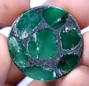 Rare 18.10 Ct Natural Trapiche Colombian Emerald Certified Polished Gemstone !! - Picture 1 of 6
