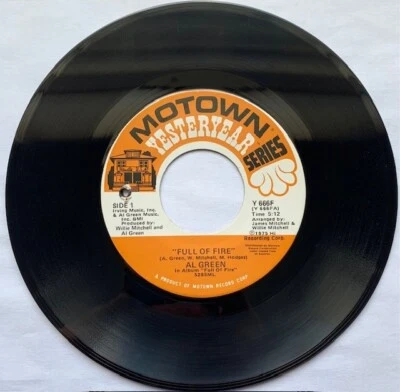 AL GREEN-MOTOWN YESTERYEAR Y666F-FULL OF FIRE-L.O.V.E-45rpm-1977 SOUL REISSUE NM - Image 1 of 2