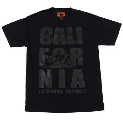 Camiseta Ring of Fire Para Hombre Grande Negra California Republic Bear Usada en Excelente Condición Foto 1 de 4