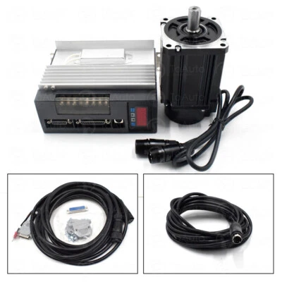 750W AC Servo Motor 2.4NM + Servo Driver 220V + 3Meter Power&Encoder Cable Kit - Image 1 of 4
