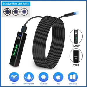 USB 1200P WiFi Endoskop Kamera Wasserdicht Inspektion Boreskop für Auto Android - Bild 1 von 8