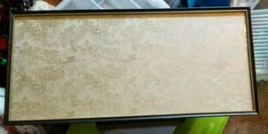 Vintage / Antik gerahmt asiatisch bestickt Seide Panel Stoff Kunst  - Bild 1 von 12