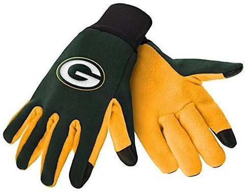 Green Bay Packers Texting Gloves NEW One Size Fits Most FOCO Cover
