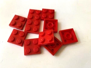 LEGO Parts: 2x2 Plate, Part # 3022, Red - Lot of 10 - Picture 1 of 1