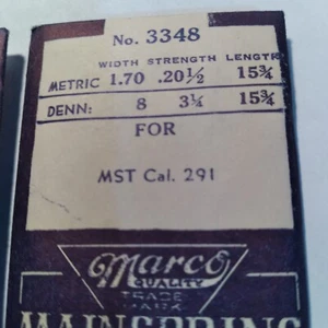 Marco 3348 main Spring 1.70 .20 1/2 15 3/4 in. MST 291 b31 - Picture 1 of 1