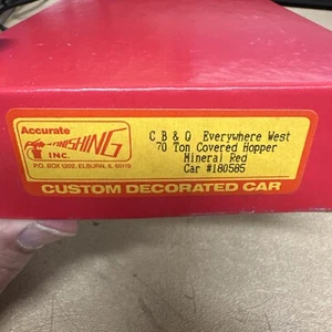 Accurate Finishing HO Gauge CB&Q Everywhere West Cov Hopper 180585 - Picture 1 of 6