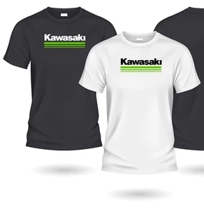 t-shirt t shirt maglia maglietta kawasaki xs s m l xl xxl xxxl nera bianca - Foto 1 di 4