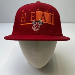 Miami Heat Hat Men Snap Back Retro Spell Out Mitchell & Ness Cap Party Core No - Picture 1 of 12