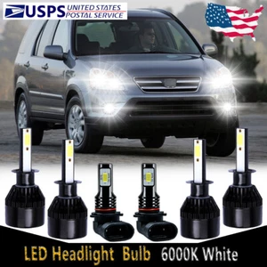 For Honda CR-V 2005-2006 - 6X LED Headlight Bulbs High Low Beam + Fog Light C9B - Bild 1 von 12