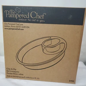 Pampered Chef  Chip & Dip Tray, Green, # 2793 ~ NEW ~ Retired - Picture 1 of 3