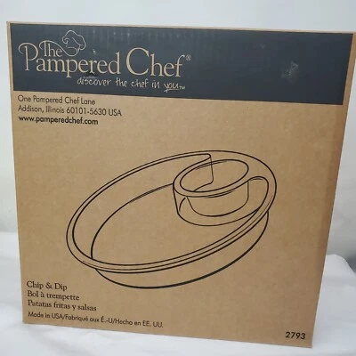 Pampered Chef  Chip & Dip Tray, Green, # 2793 ~ NEW ~ Retired - Image 1 of 3