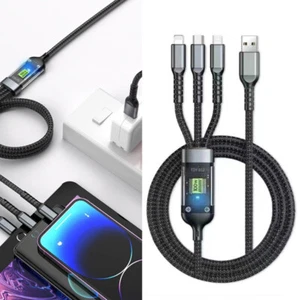 Cavo Di Ricarica Usb Multifunzione Universale 3 In 1 Per Telefoni Cellulari ▼ - Zdjęcie 1 z 18