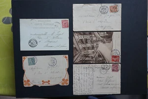 L-507 5 cartes postales/enveloppes du XXè siècle oblitérées Paris Départ - Bild 1 von 1