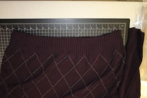 Van Heusen Men's pullover sweater Large/Purple with gray stripes 100% Cotton - Picture 1 of 12