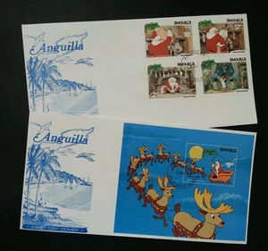 Anguilla The Night Before Christmas 1981 Cartoon Santa Animation (FDC) *rare - Picture 1 of 5