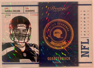 2012 Panini Prestige Russell Wilson Holokote SP /100 RC Seahawks - Image 1 of 2