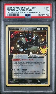 Greninja SWSH144 Gold Star Black Star Promo PSA 7 2021 Pokemon Celebrations - Picture 1 of 2