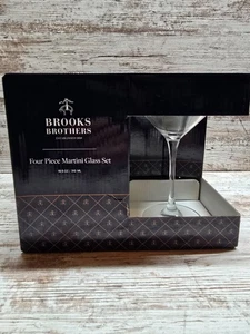 4er Set Brooks Brothers Martini Gläser 10,5 oz 7,25" hoch Neu - Bild 1 von 3