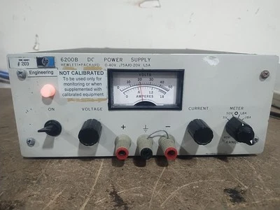 HP 6200B DC Power Supply 0-40V 0-750mA / 0-20V 0-1.5A - Image 1 of 4