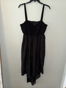 Torrid Dress Women 14 Black Gold Elegant Hi Low Prom Night Out Ball Gown - Picture 1 of 4