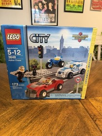 LEGO City 3648 Police Chase NEW! Squad Car Red Convertible ATV Stoplight Town
