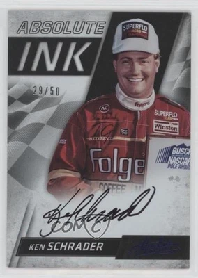 2017 Panini Absolute Absolute Ink Spectrum Blue /50 Ken Schrader #AI-KS Auto - Image 1 of 2