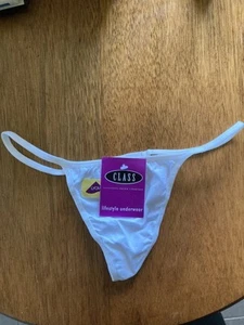 Class G-string Brief White Size XL - Picture 1 of 2