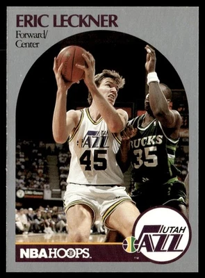 1990-91 Hoops Eric Leckner Utah Jazz #291 - Image 1 of 2