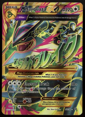 MEGA M RAYQUAZA EX 2015 Pokemon XY Ancient Origins Shiny Full Art #98/98 - Image 1 of 4