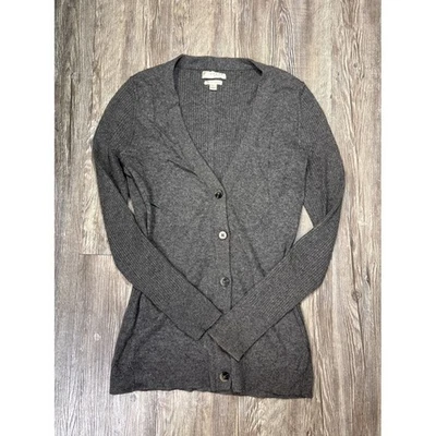 Cárdigan suéter gris cachemir KENAR para mujer manga larga con botones Foto 1 de 4