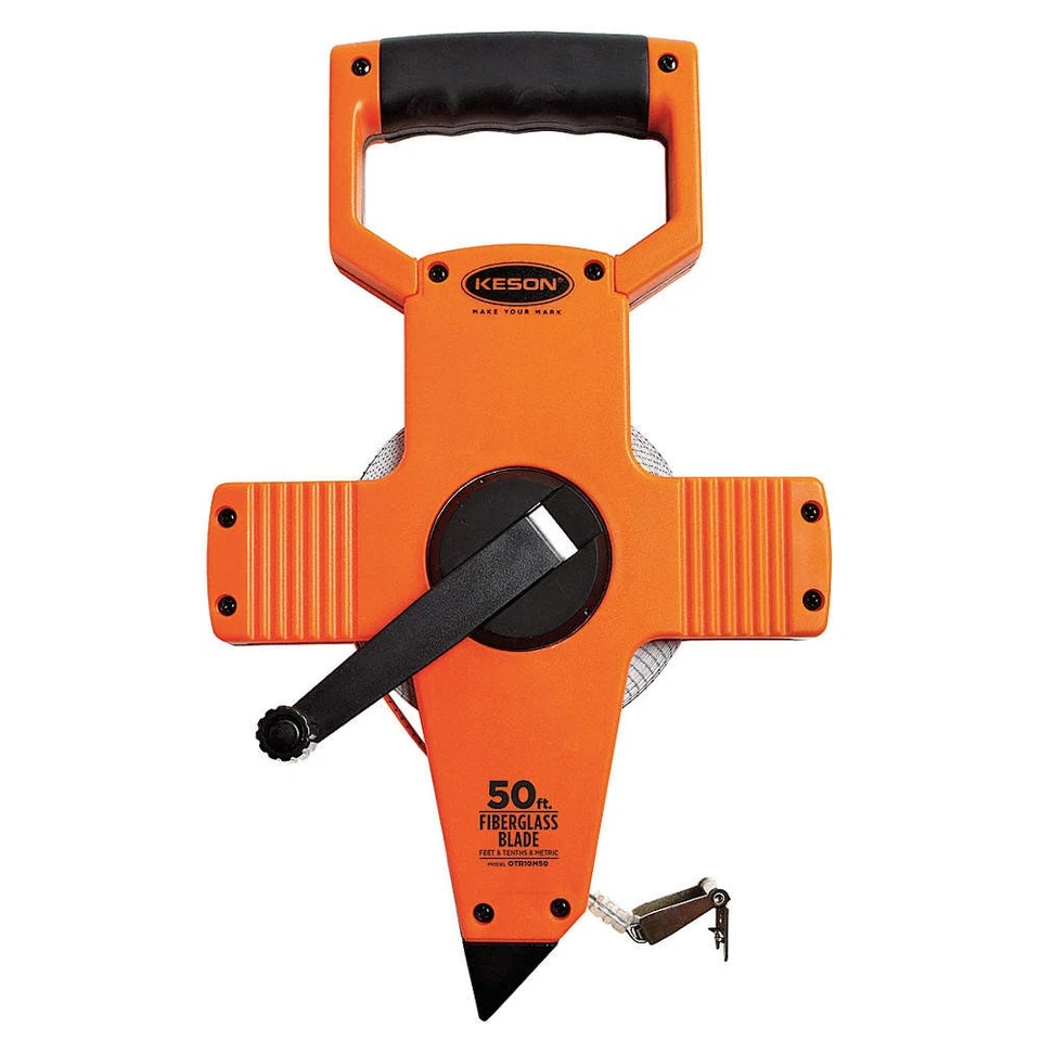 KESON OTR-10M-50 Tape Measure,1/2 In x 50 ft/15m,Pumpkin 3LJU4 - Image 1 of 1