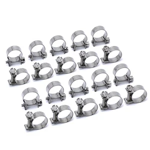 20X HPS #16 Stainless Steel Fuel Injection Hose Clamp 35/64" - 5/8" (14mm-16mm) - Bild 1 von 2