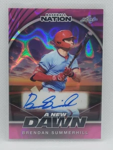 2025 Leaf Baseball Nation Brendan Summerhill Auto #ed 2/6 *Condition - Picture 1 of 3