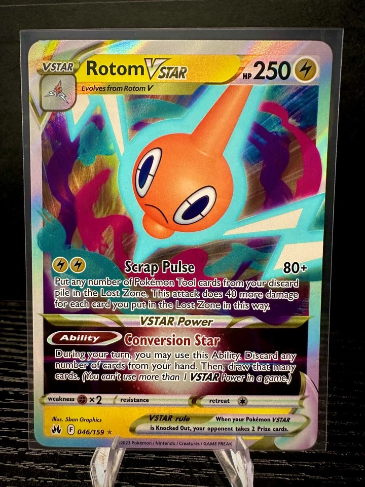 Rotom VSTAR 046/159 Crown Zenith Ultra Rare Full Art Holo Pokemon TCG Card NM - Image 1 of 2
