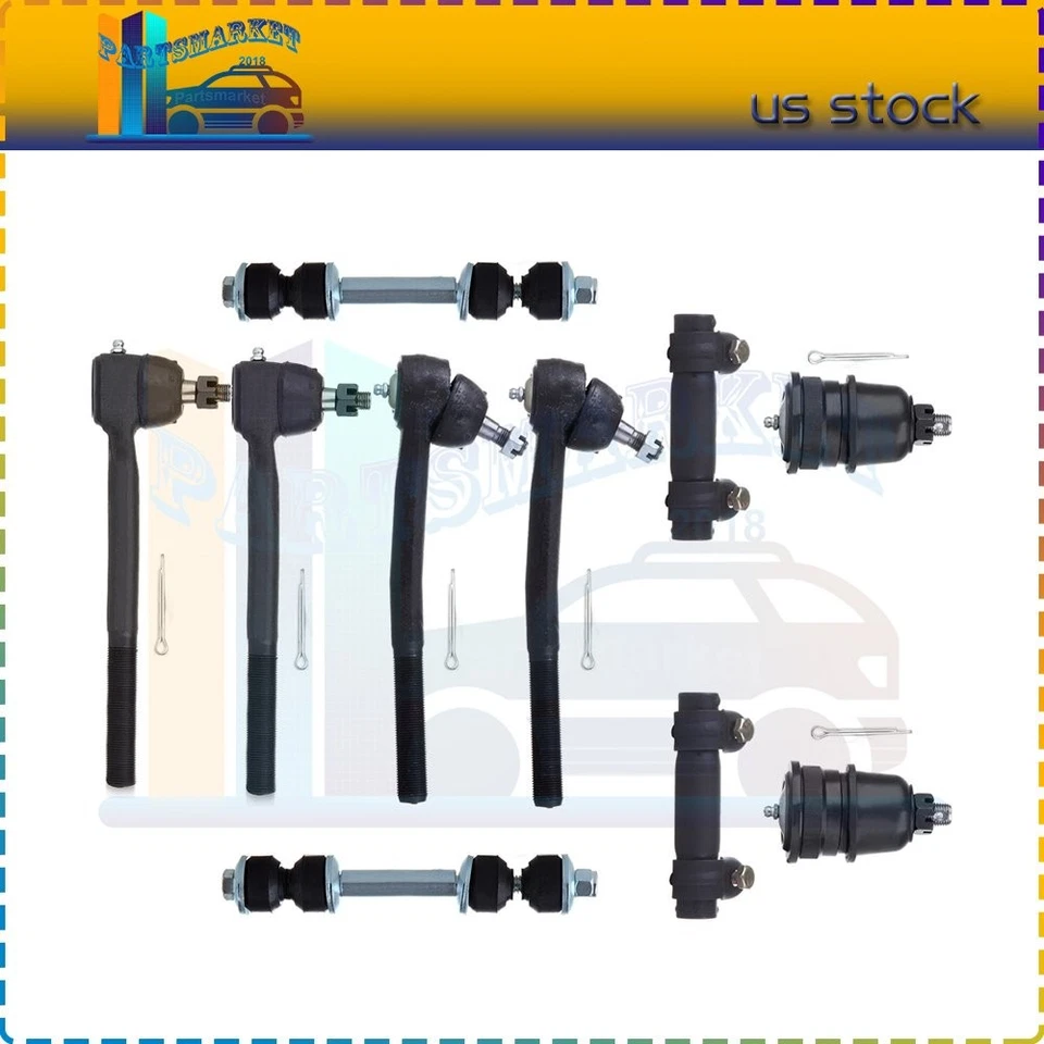 Complete 10x Lower Ball Joints Tie Rod Sway Bars Fit For 1987-89 Pontiac Safari Foto 1 de 4