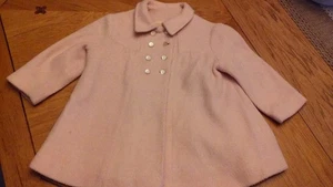 Vintage 1960 Wool Car Coat & Bonnet Carrcraft Brand Original Toddler Girl Sz. 2 - Picture 1 of 5